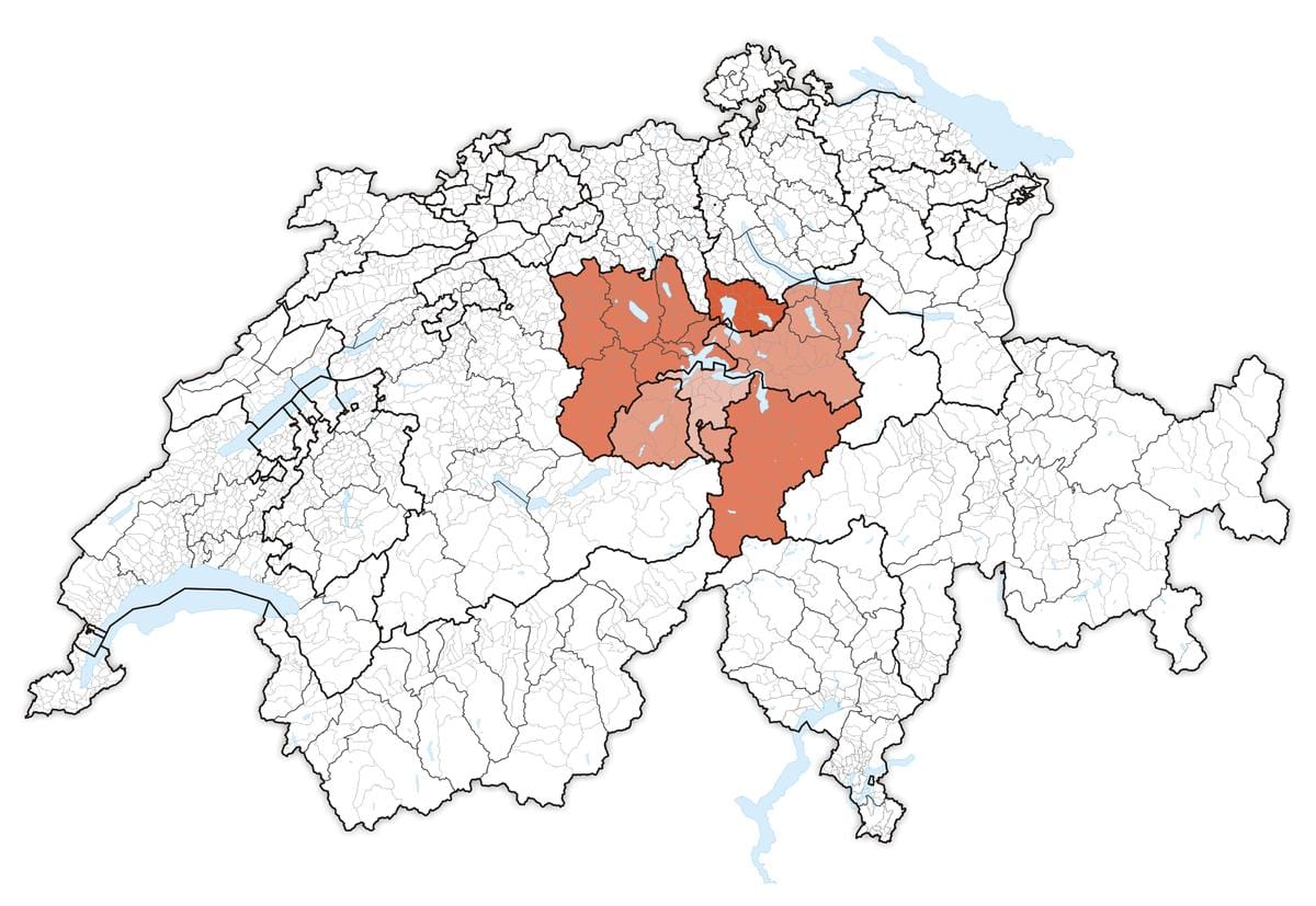 kaart kesk-šveits 