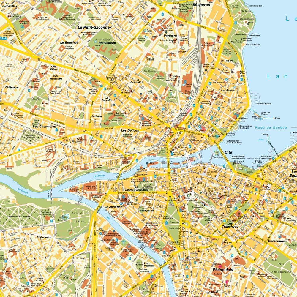 street map-genf, šveits