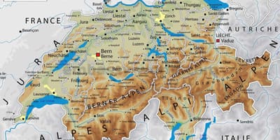Šveitsi geograafia kaart