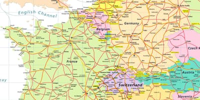 Euroopa kaarti näidates, šveits